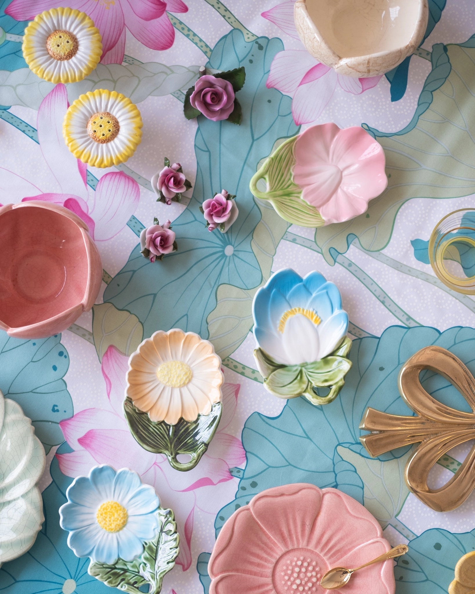 Ancienne coupe Fleur Jaune orangé 2 - Silly &amp; Billy