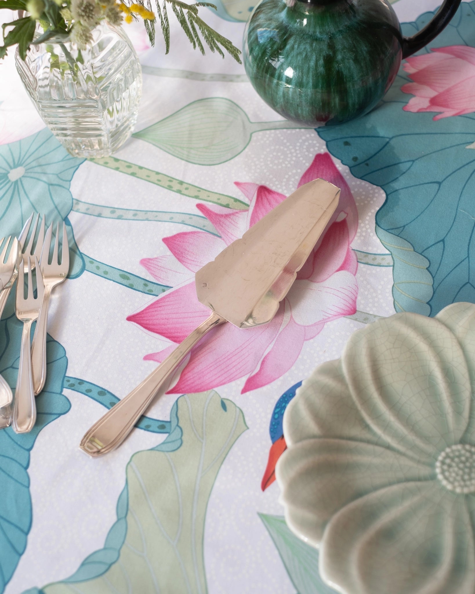 Ancienne pelle à tarte en métal argenté - Silly & Billy