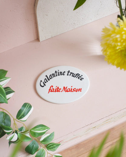 Anciennes plaques de boucherie en céramique émaillée - Au choix - Silly &amp; Billy