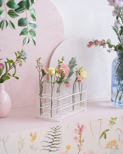 Anciens tubes à essai avec support en métal - Silly &amp; Billy