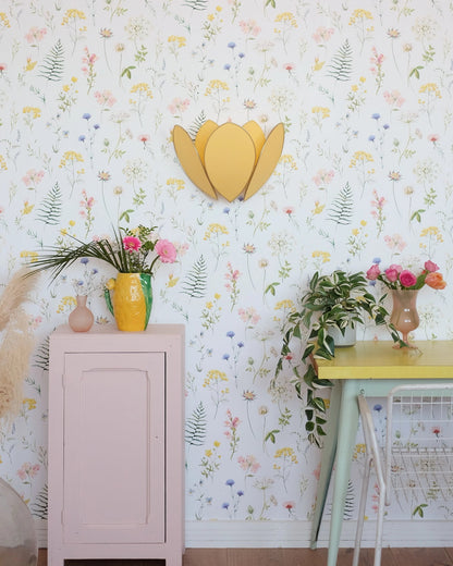 Applique Fleur Double - Banane et doré - Silly &amp; Billy