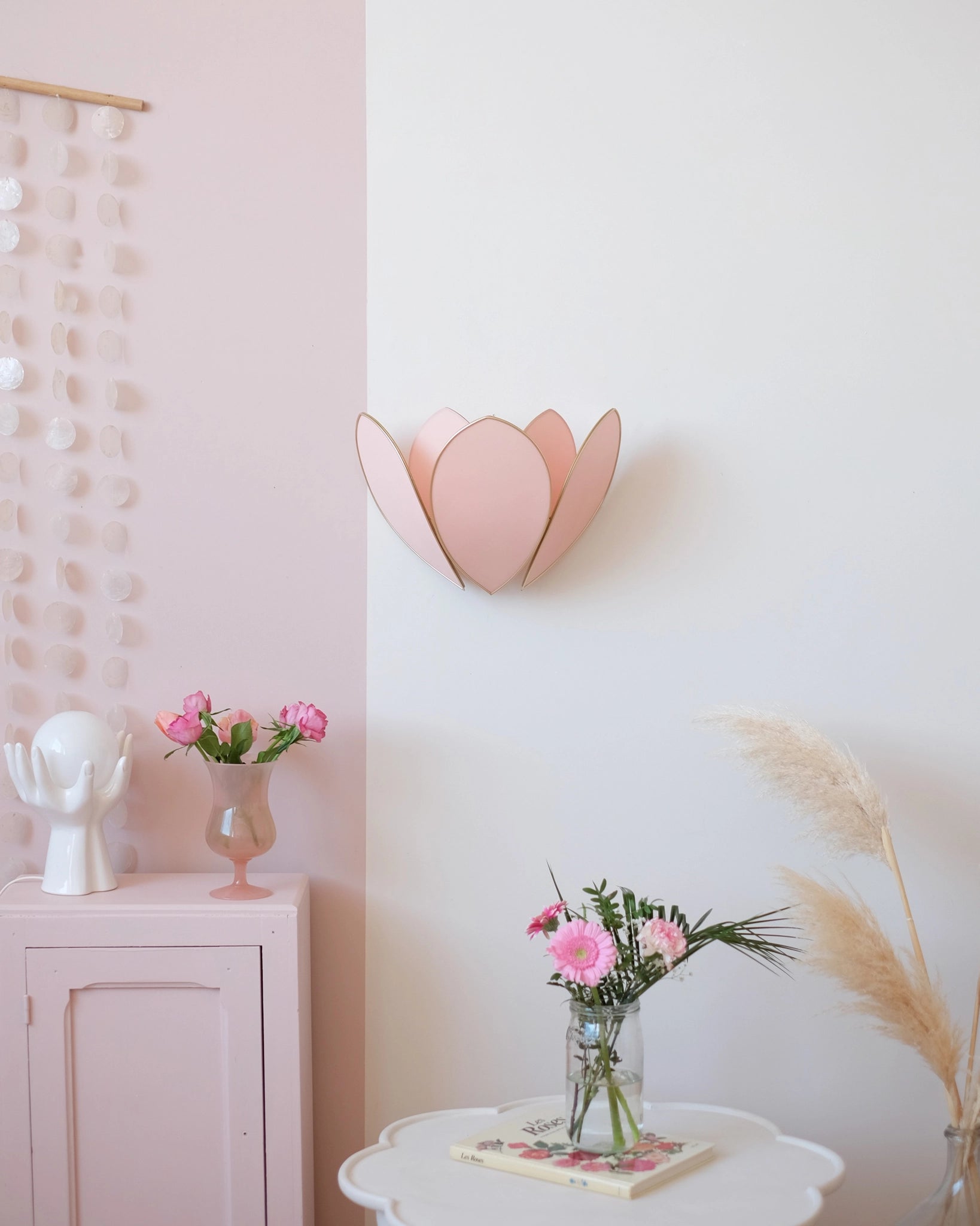 Applique Fleur Double - Blush et doré - Silly &amp; Billy