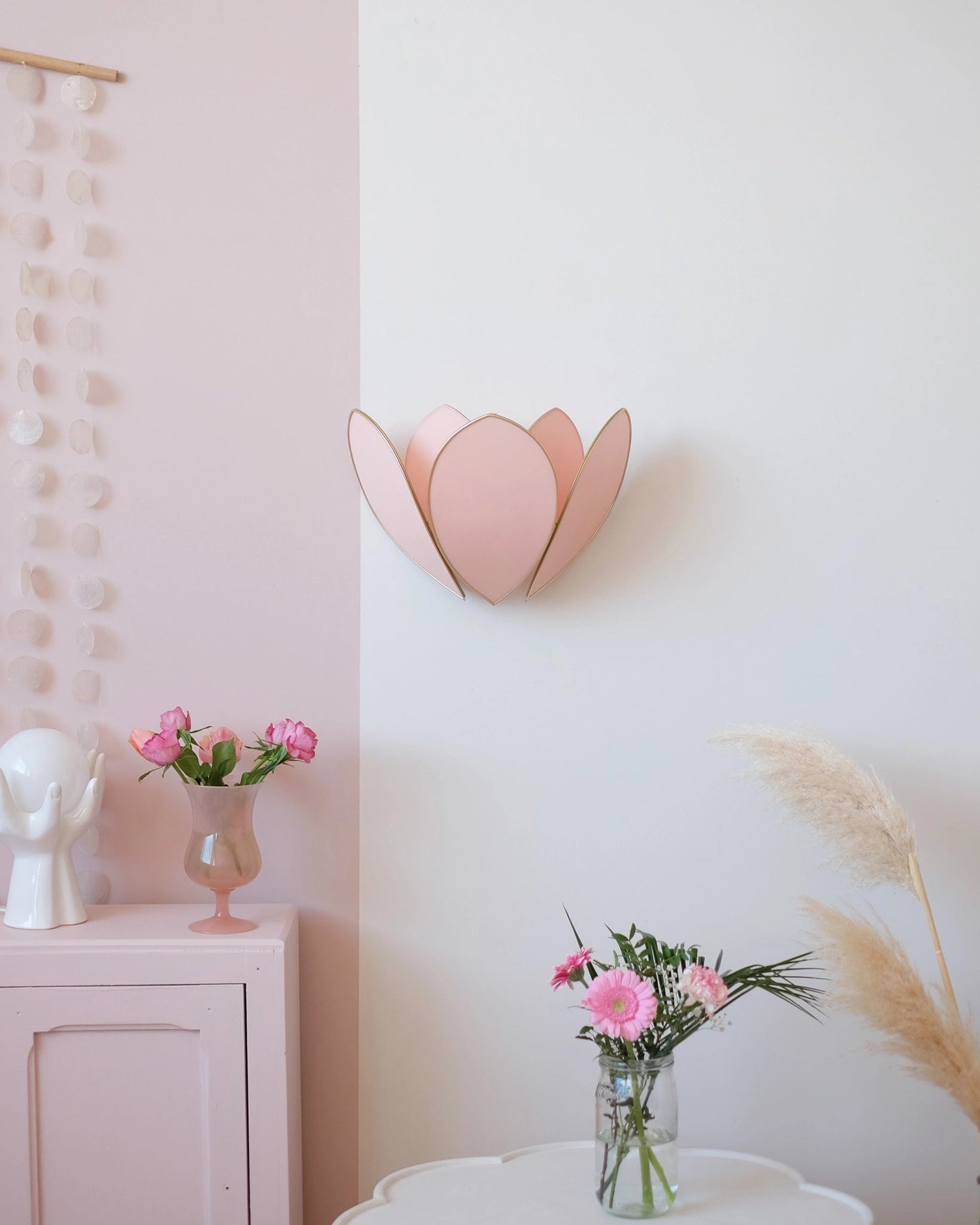 Applique Fleur Double - Blush et doré - Silly &amp; Billy