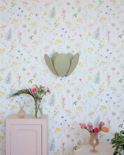 Applique Fleur Double - Eucalyptus et doré - Silly &amp; Billy