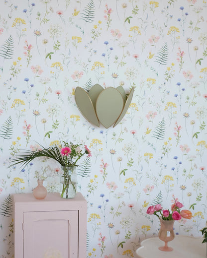 Applique Fleur Double - Eucalyptus et doré - Silly &amp; Billy