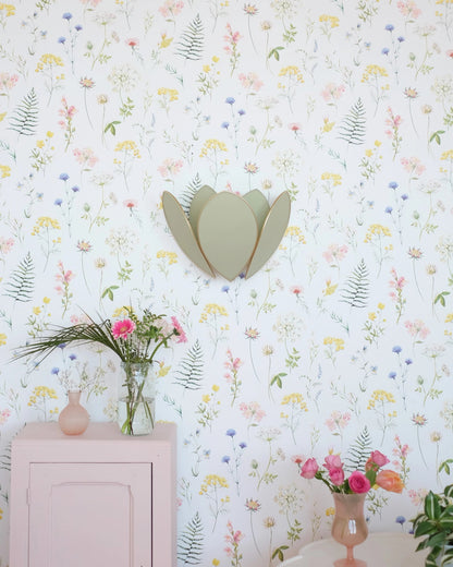 Applique Fleur Double - Eucalyptus et doré - Silly &amp; Billy