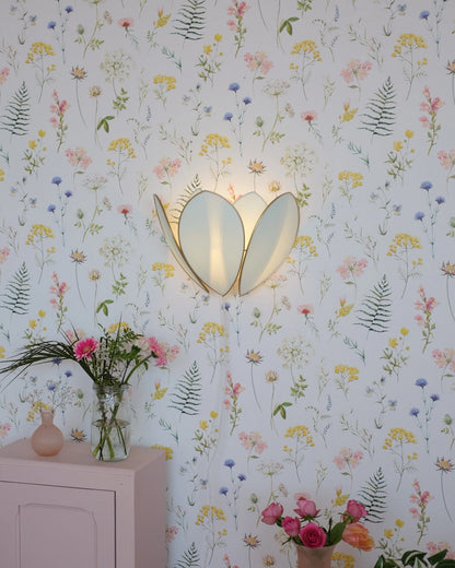 Applique Fleur Double - Glacier et doré - Silly &amp; Billy