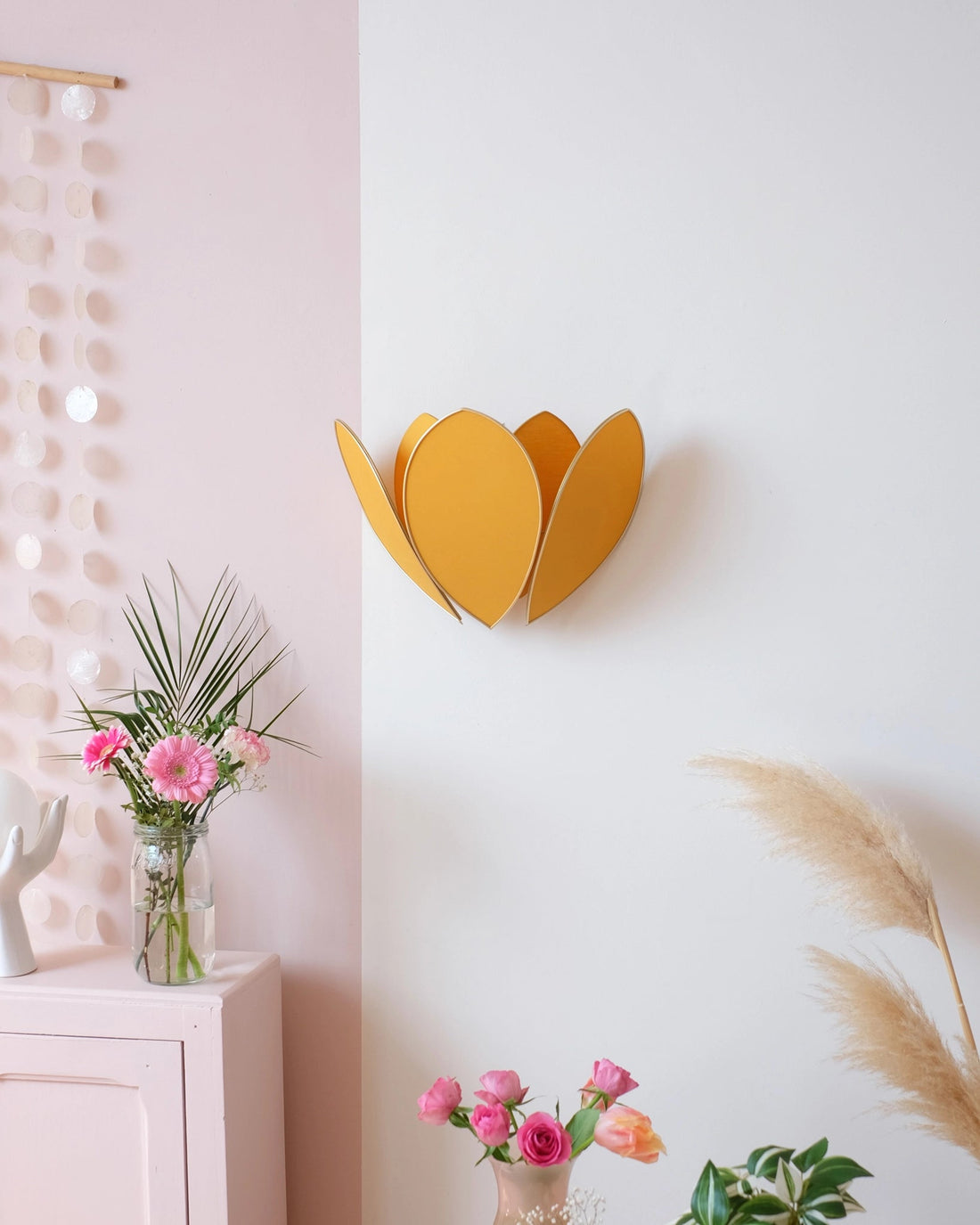 Applique Fleur Double - Honey et doré - Silly &amp; Billy