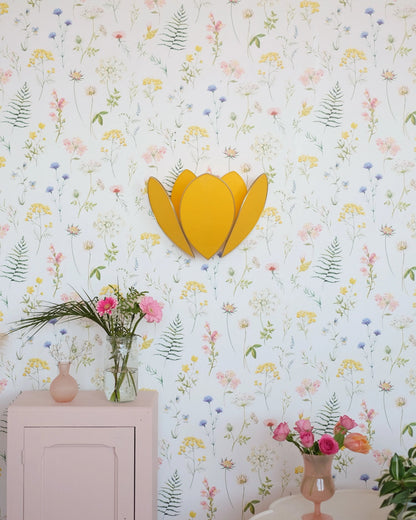 Applique Fleur Double - Mimosa et doré - Silly &amp; Billy