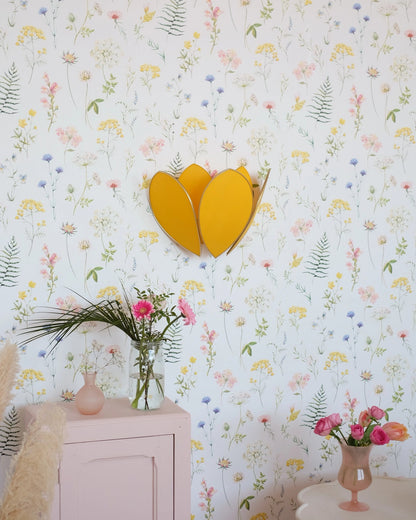 Applique Fleur Double - Mimosa et doré - Silly &amp; Billy