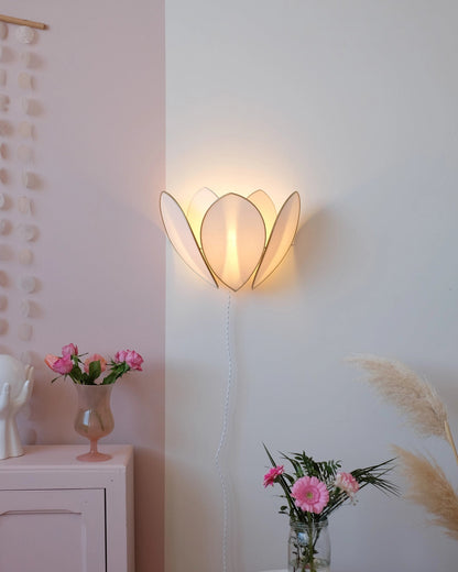 Applique Fleur Double - Nude et doré - Silly &amp; Billy