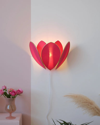 Applique Fleur Double - Rose des bois et doré - Silly &amp; Billy