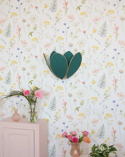 Applique Fleur Double - Vert jungle et doré - Silly &amp; Billy