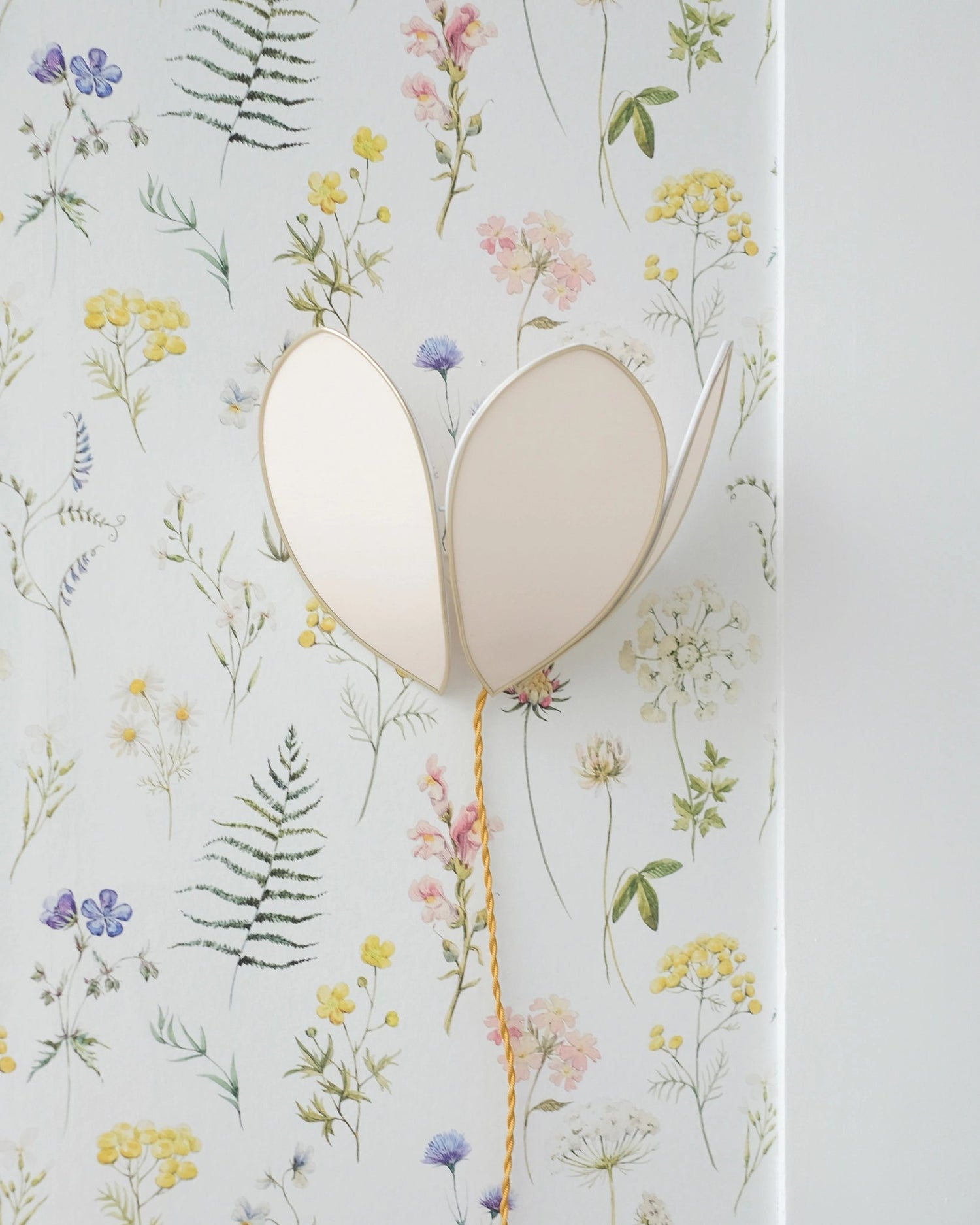 Applique Fleur Rose Nude et doré - Silly &amp; Billy