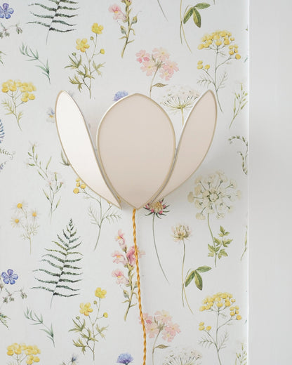 Applique Fleur Rose Nude et doré - Silly &amp; Billy