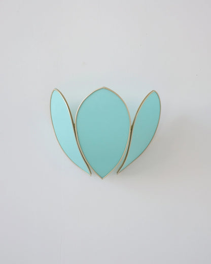 Applique Fleur Turquoise et doré - Silly &amp; Billy