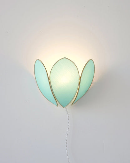 Applique Fleur Turquoise et doré - Silly &amp; Billy