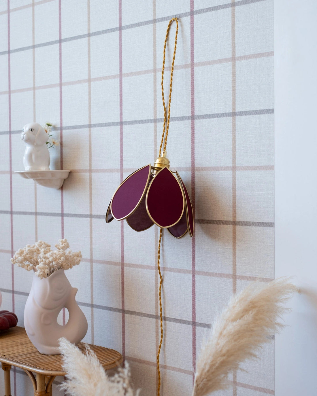 Baladeuse Fleur - Aubergine et doré - Silly &amp; Billy