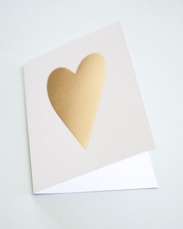 Carte double - Coeur doré - Silly &amp; Billy