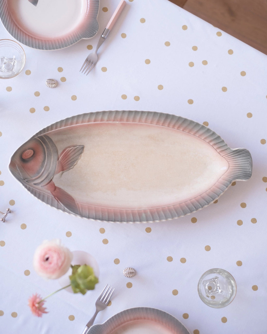 Grand plat à poisson Digoin - Silly &amp; Billy