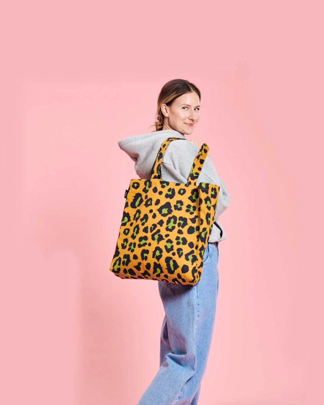 Grand tote bag Léopard - Camel - Silly &amp; Billy