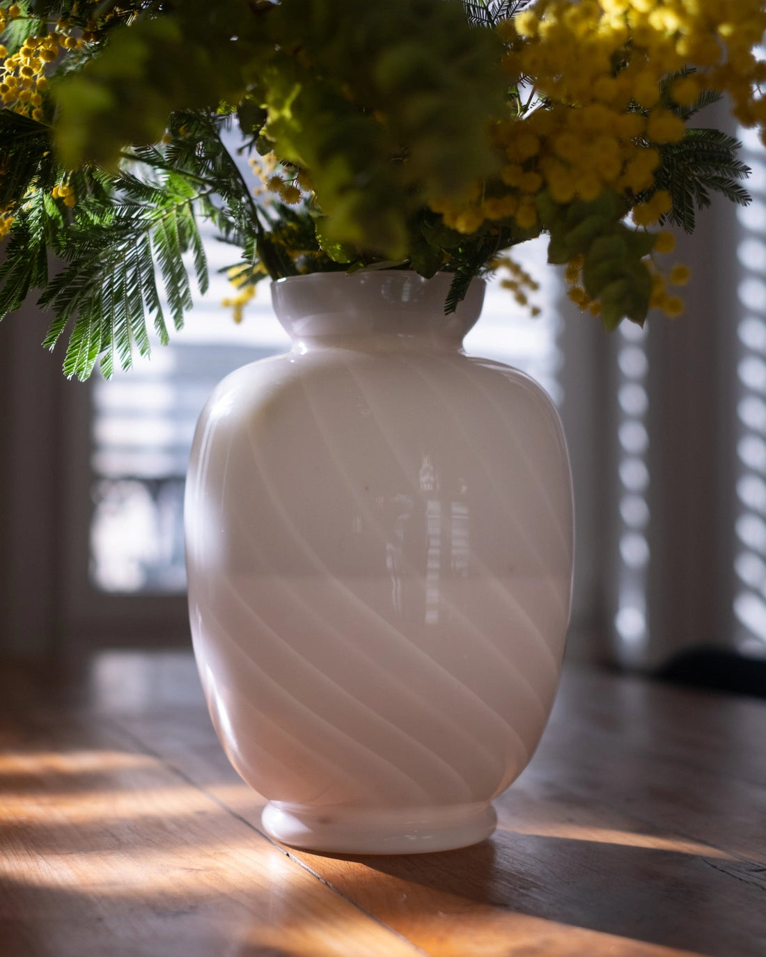 Grand vase en verre rose et blanc - Silly &amp; Billy