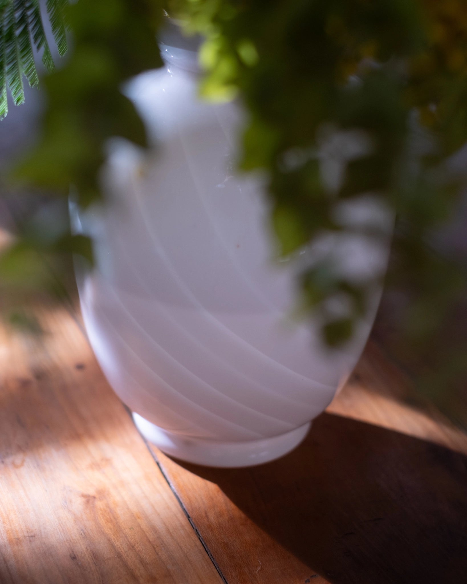 Grand vase en verre rose et blanc - Silly &amp; Billy