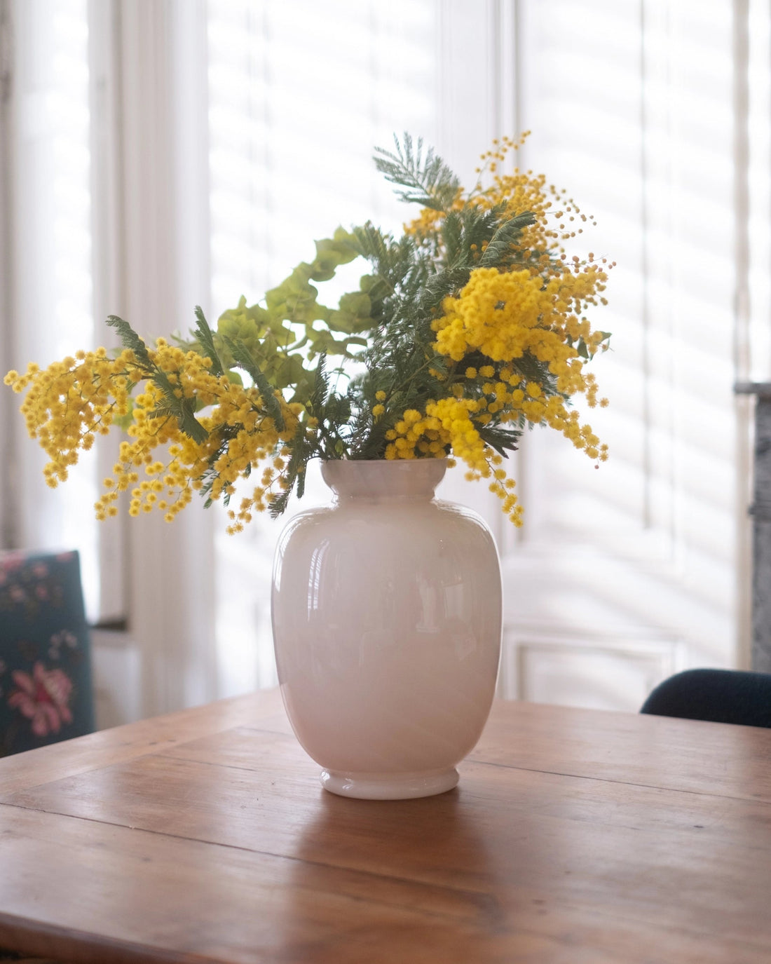 Grand vase en verre rose et blanc - Silly &amp; Billy