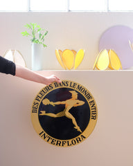 Grande plaque Interflora vintage