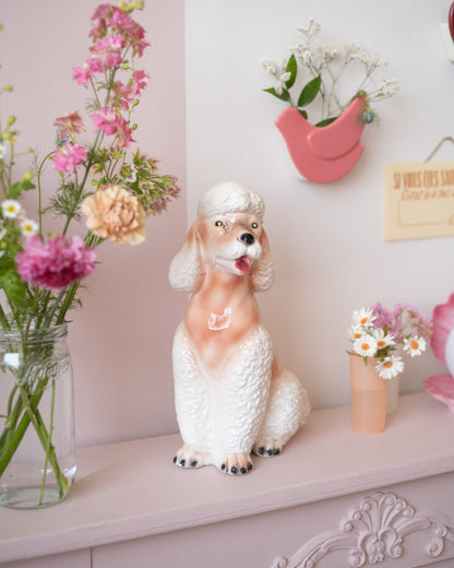 Grande sculpture de caniche en faïence italienne - Silly &amp; Billy