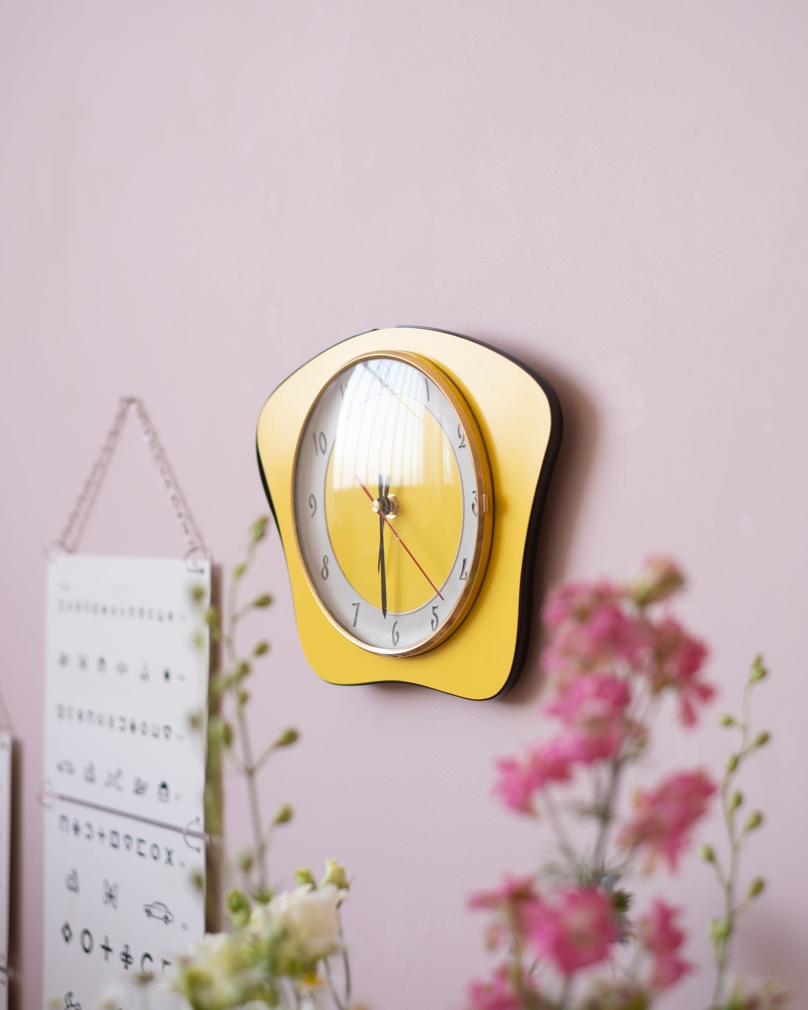 Horloge vintage jaune - Silly &amp; Billy