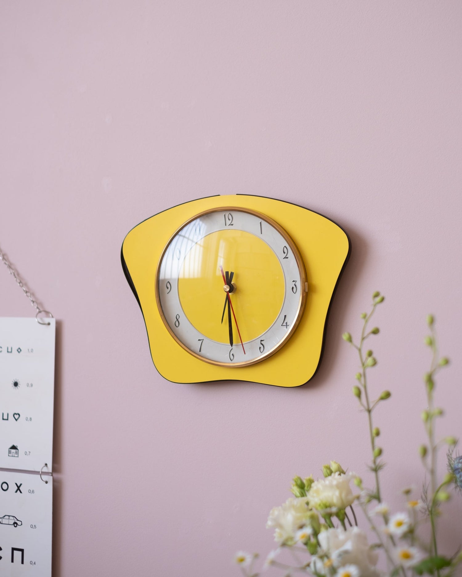 Horloge vintage jaune - Silly &amp; Billy
