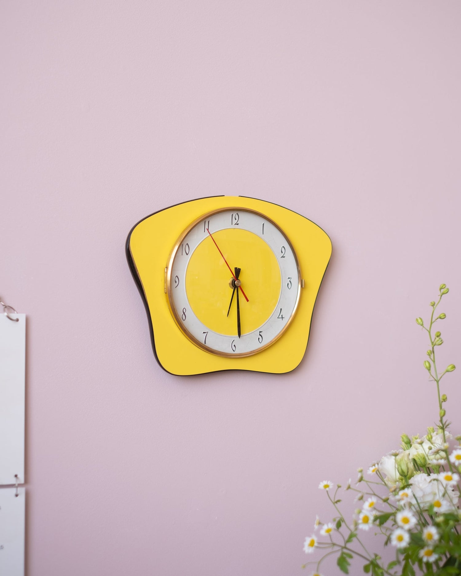 Horloge vintage jaune - Silly &amp; Billy