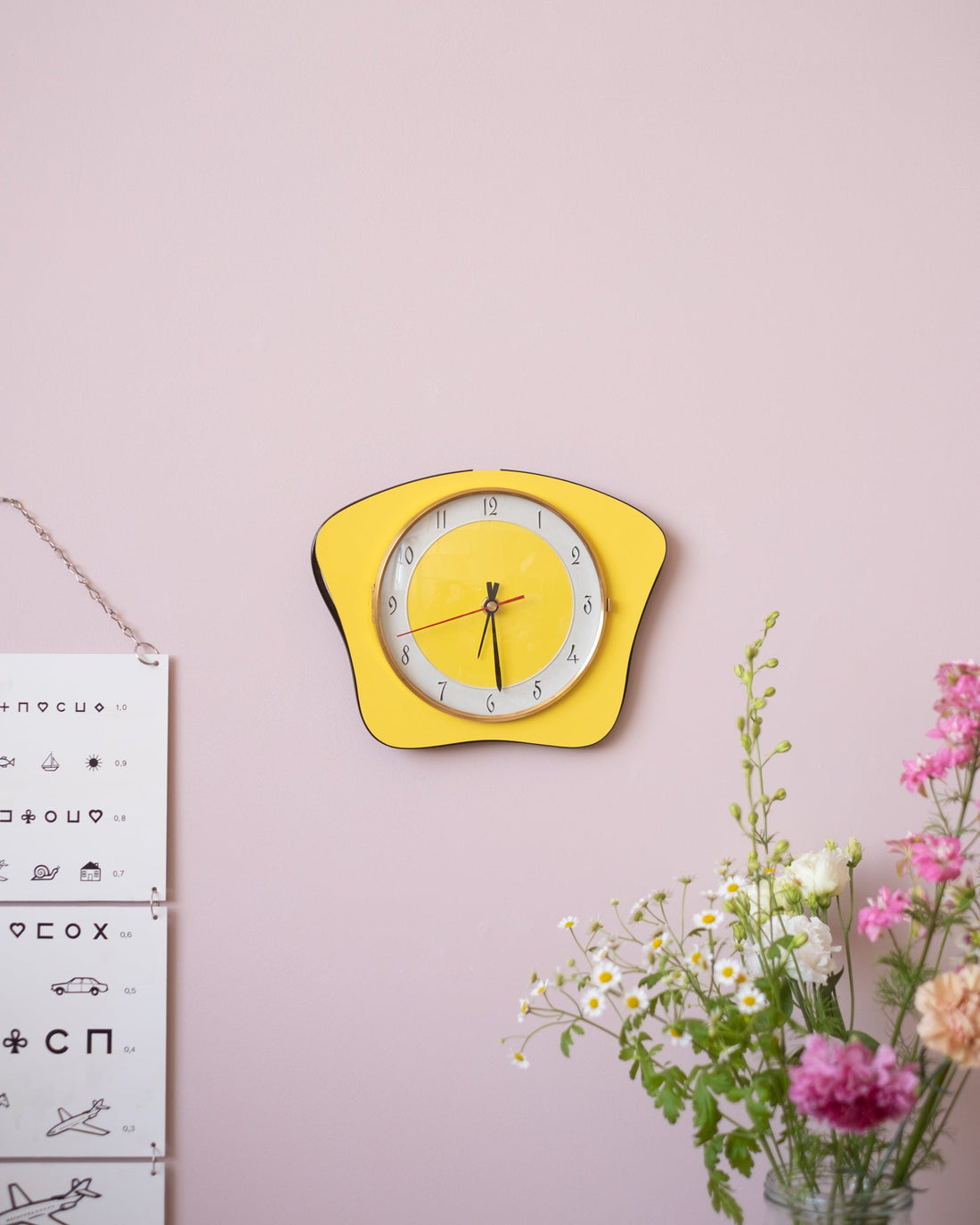 Horloge vintage jaune - Silly &amp; Billy