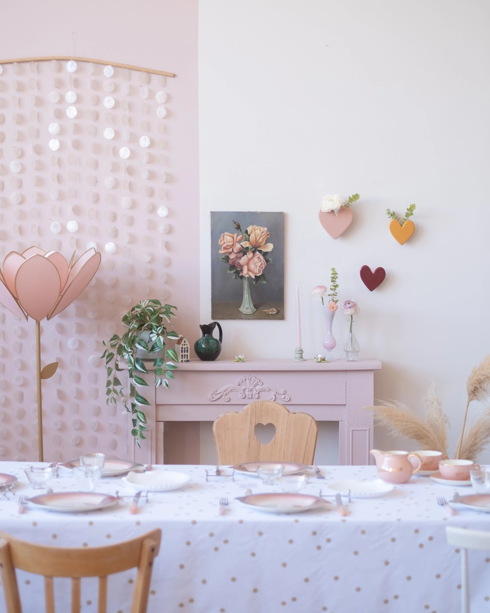 Huile sur toile Années 30 Bouquet de roses - Silly &amp; Billy