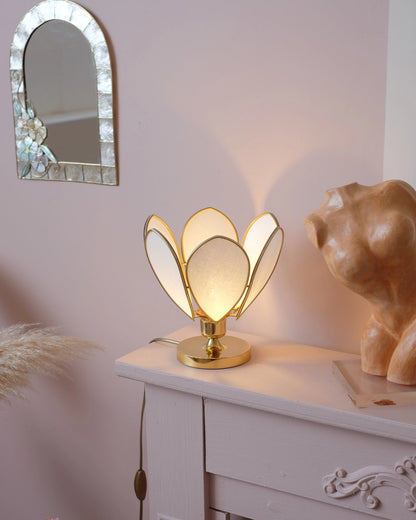 Lampe Fleur à poser - Écru et doré - Silly &amp; Billy