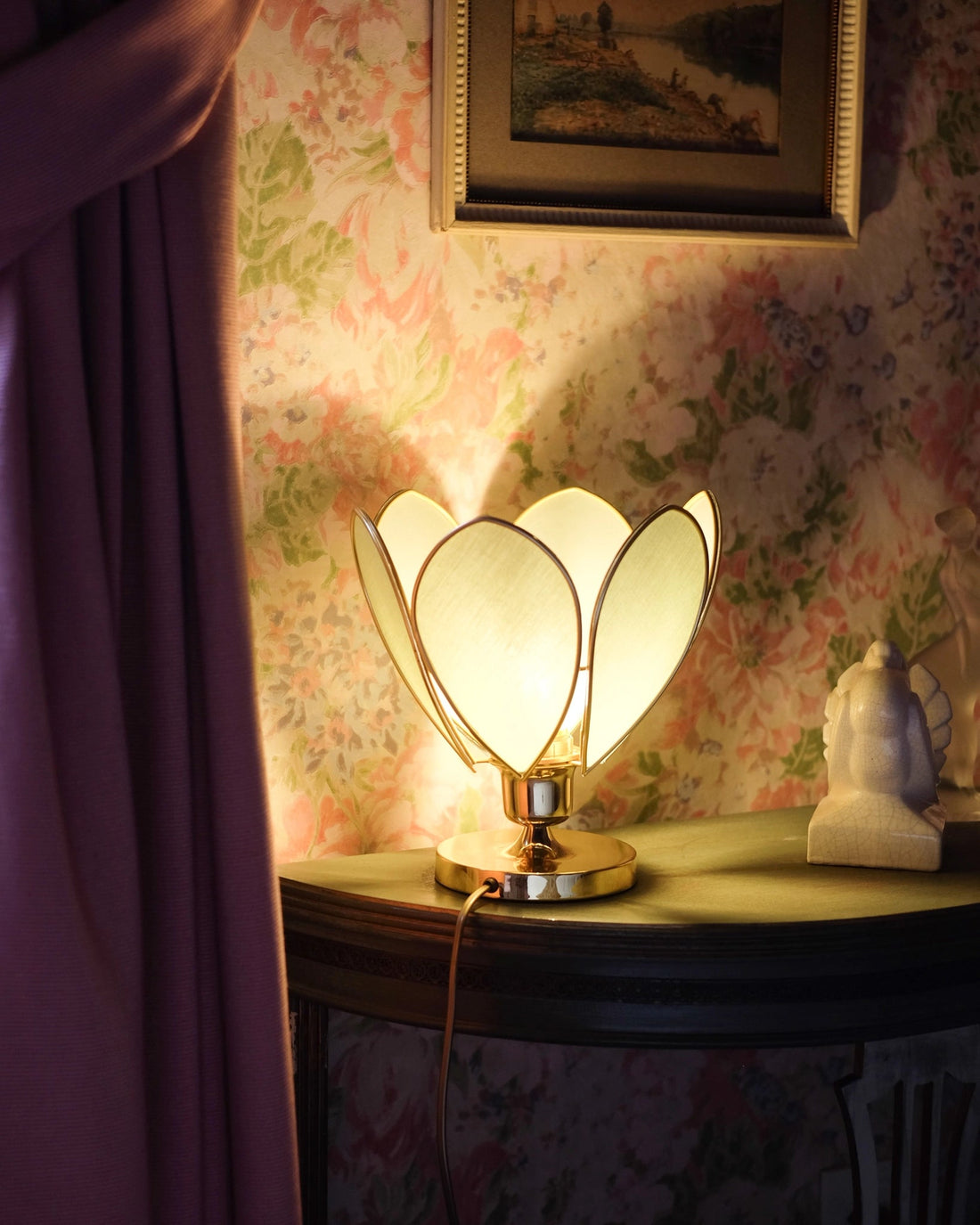 Lampe Fleur à poser - Eucalyptus et doré - Silly &amp; Billy