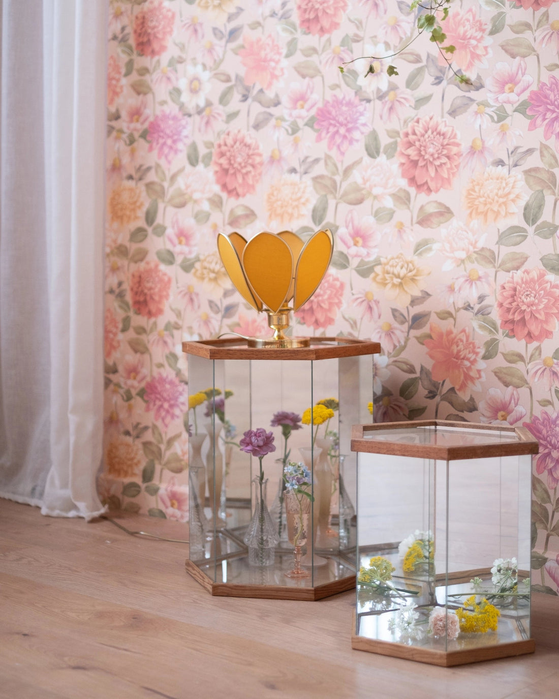 Lampe Fleur à poser - Honey et doré - Silly &amp; Billy