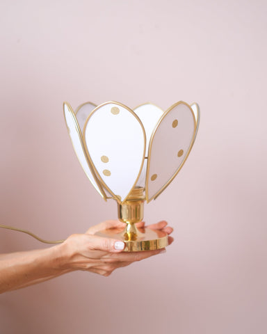 Lampe Fleur à poser - Pois dorés