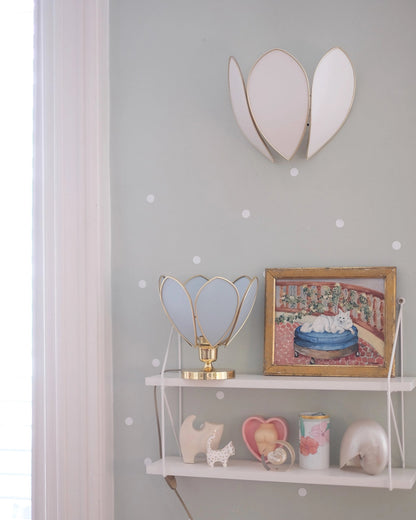 Lampe Fleur à poser - Sauge et doré - Silly &amp; Billy