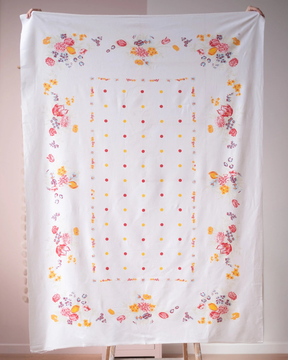 Nappe vintage à pois et fleurs - Silly &amp; Billy