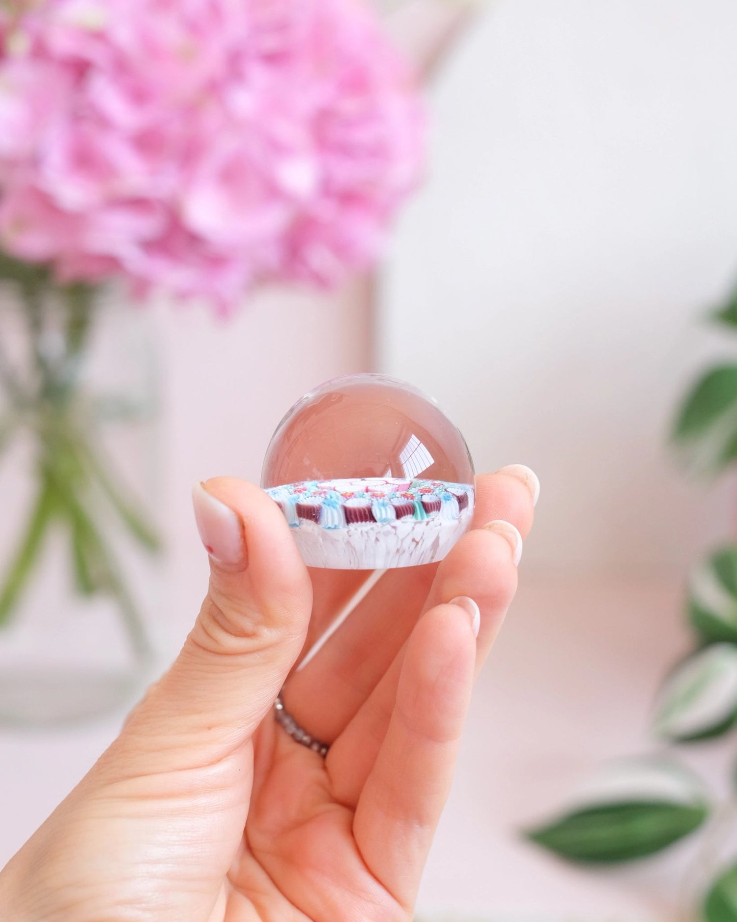 Petit sulfure en verre millefiori - Silly &amp; Billy