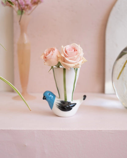 Petit vase vintage Oiseau en céramique - Silly &amp; Billy