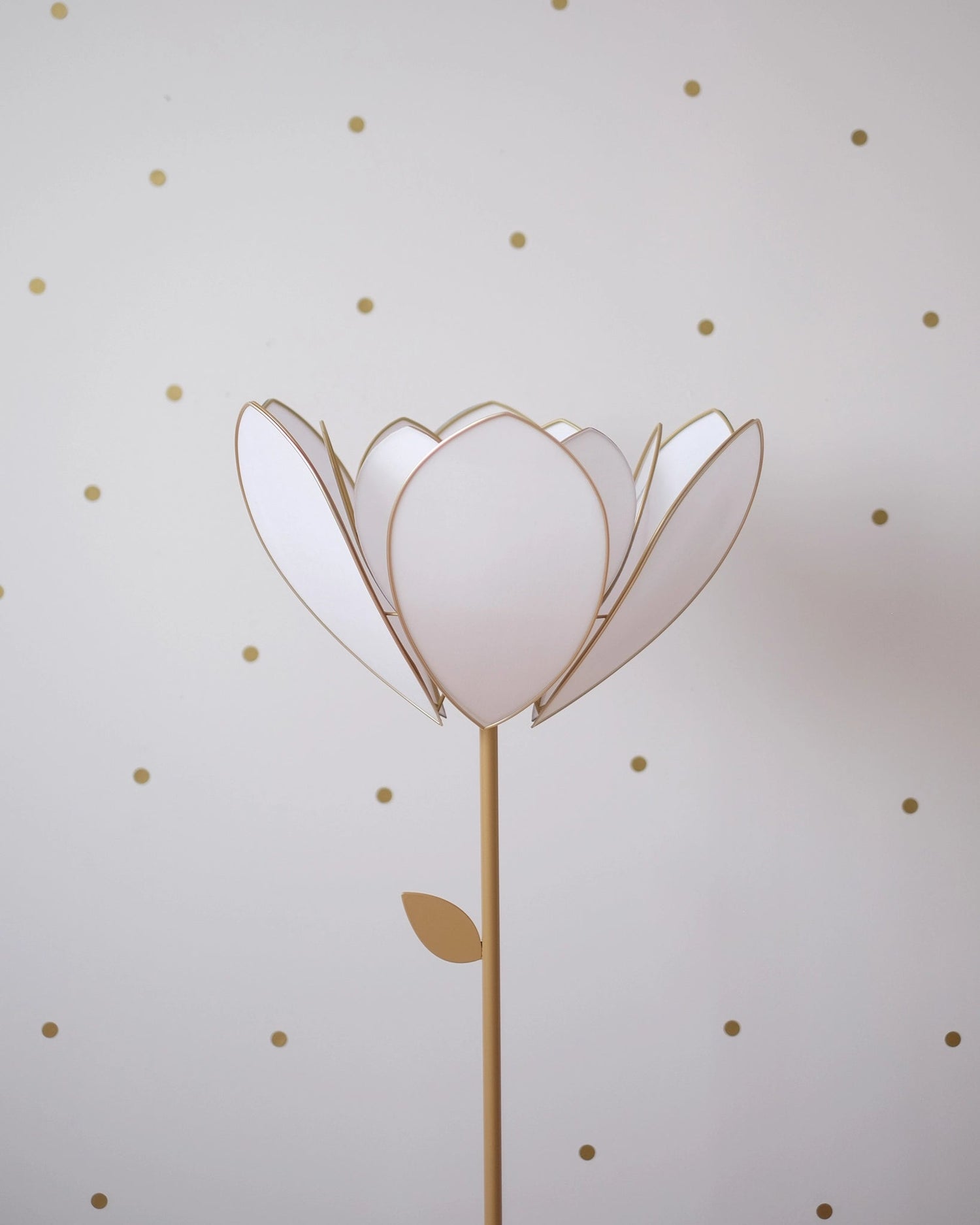 Pied de lampadaire et abat - jour fleur double - Écru - Silly &amp; Billy