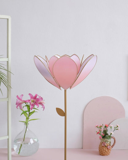 Pied de lampadaire et abat - jour fleur double - Été indien - Silly &amp; Billy