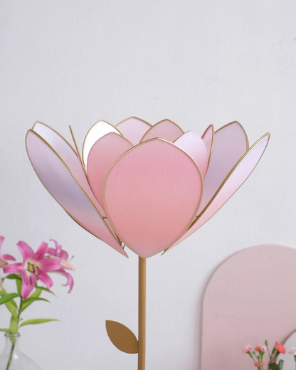 Pied de lampadaire et abat - jour fleur double - Été indien - Silly &amp; Billy