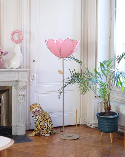 Pied de lampadaire et abat - jour fleur double - Malabar - Silly &amp; Billy
