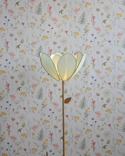 Pied de lampadaire et abat - jour fleur double - Menthe fraîche - Silly &amp; Billy
