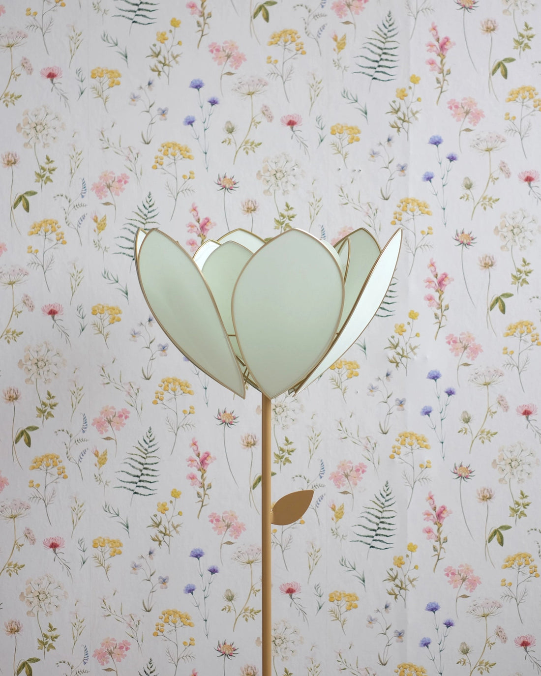 Pied de lampadaire et abat - jour fleur double - Menthe fraîche - Silly &amp; Billy