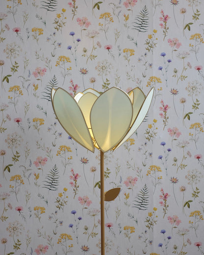 Pied de lampadaire et abat - jour fleur double - Menthe fraîche - Silly &amp; Billy